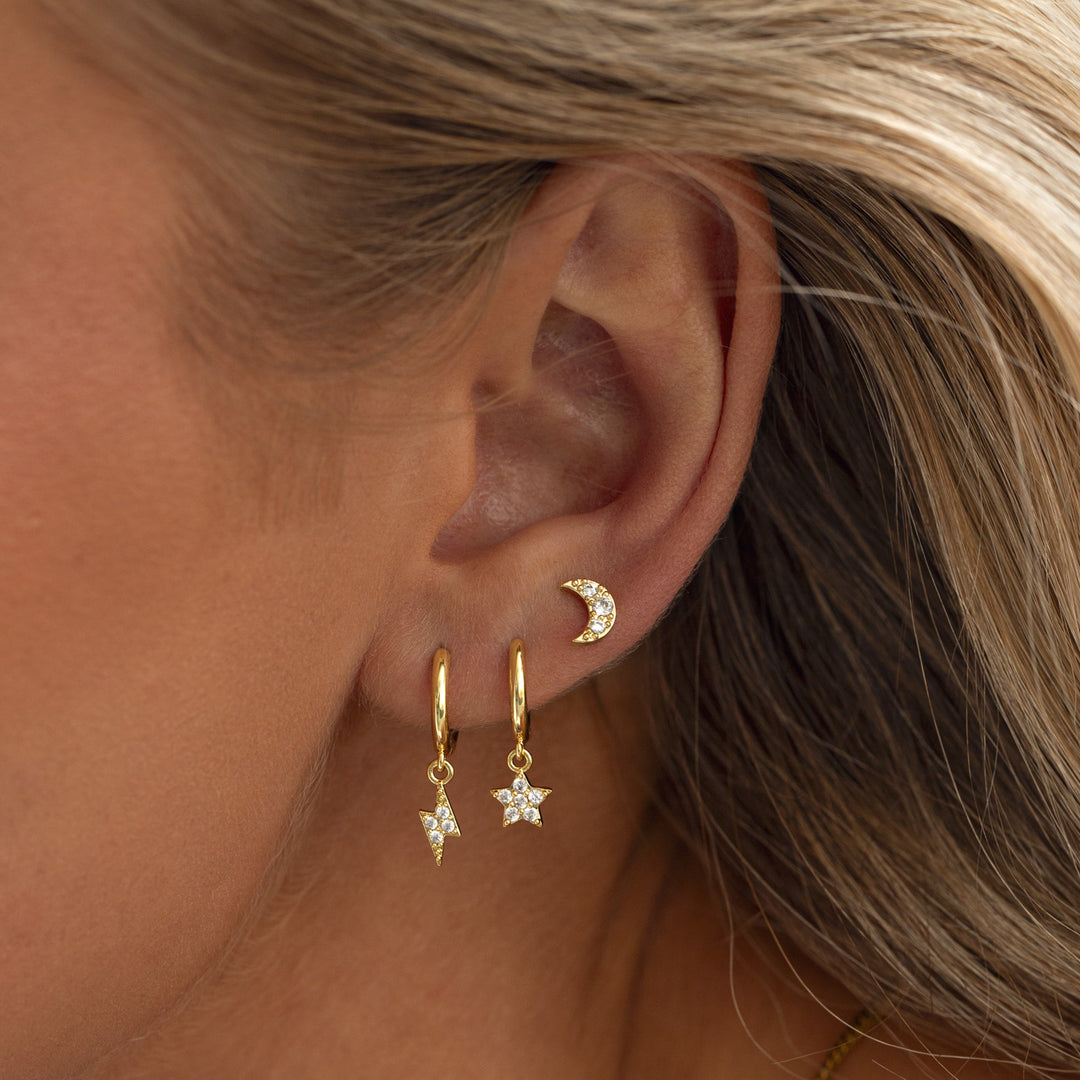 Sienna - Boucles d'oreilles créoles Crystal Star