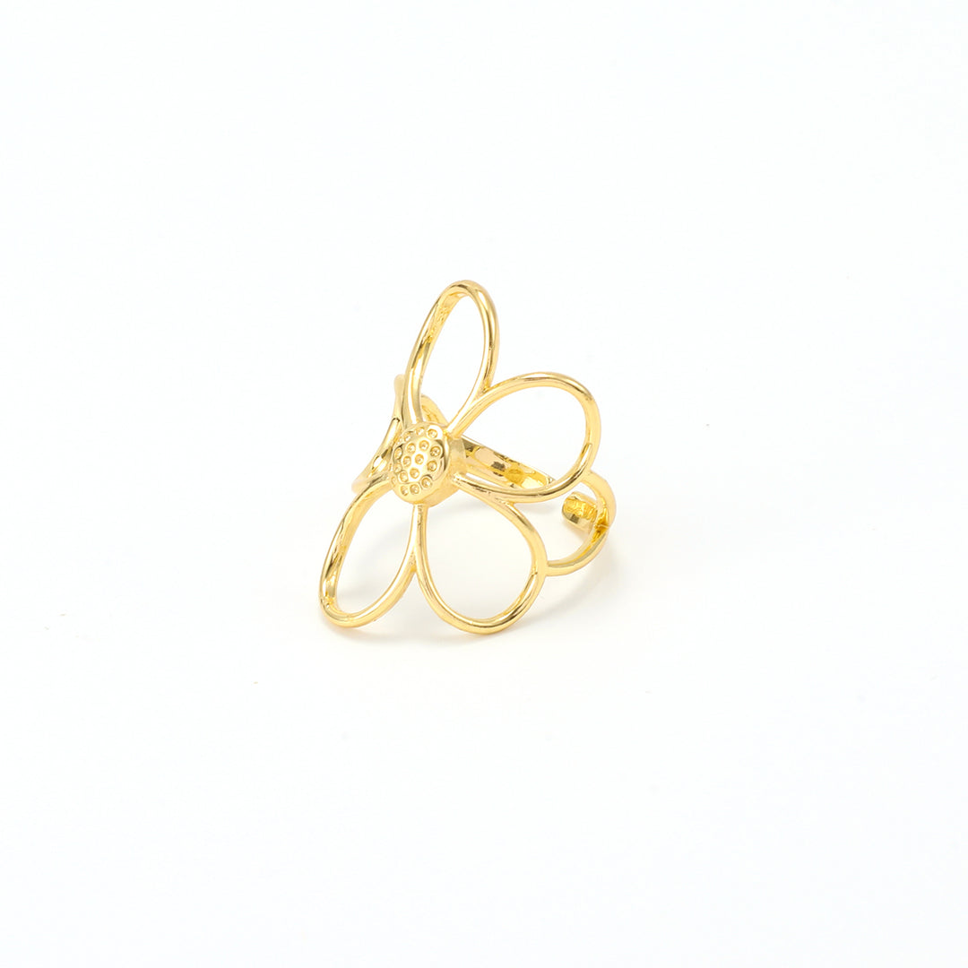 Lucky - Bague Fleur Outline