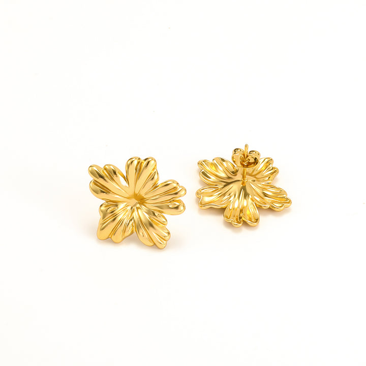 Mabel - Flower Stud Earrings Stainless Steel