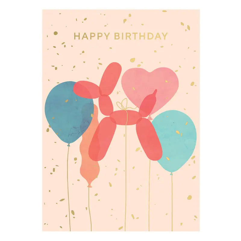 Postcard Happy Birthday Balloons